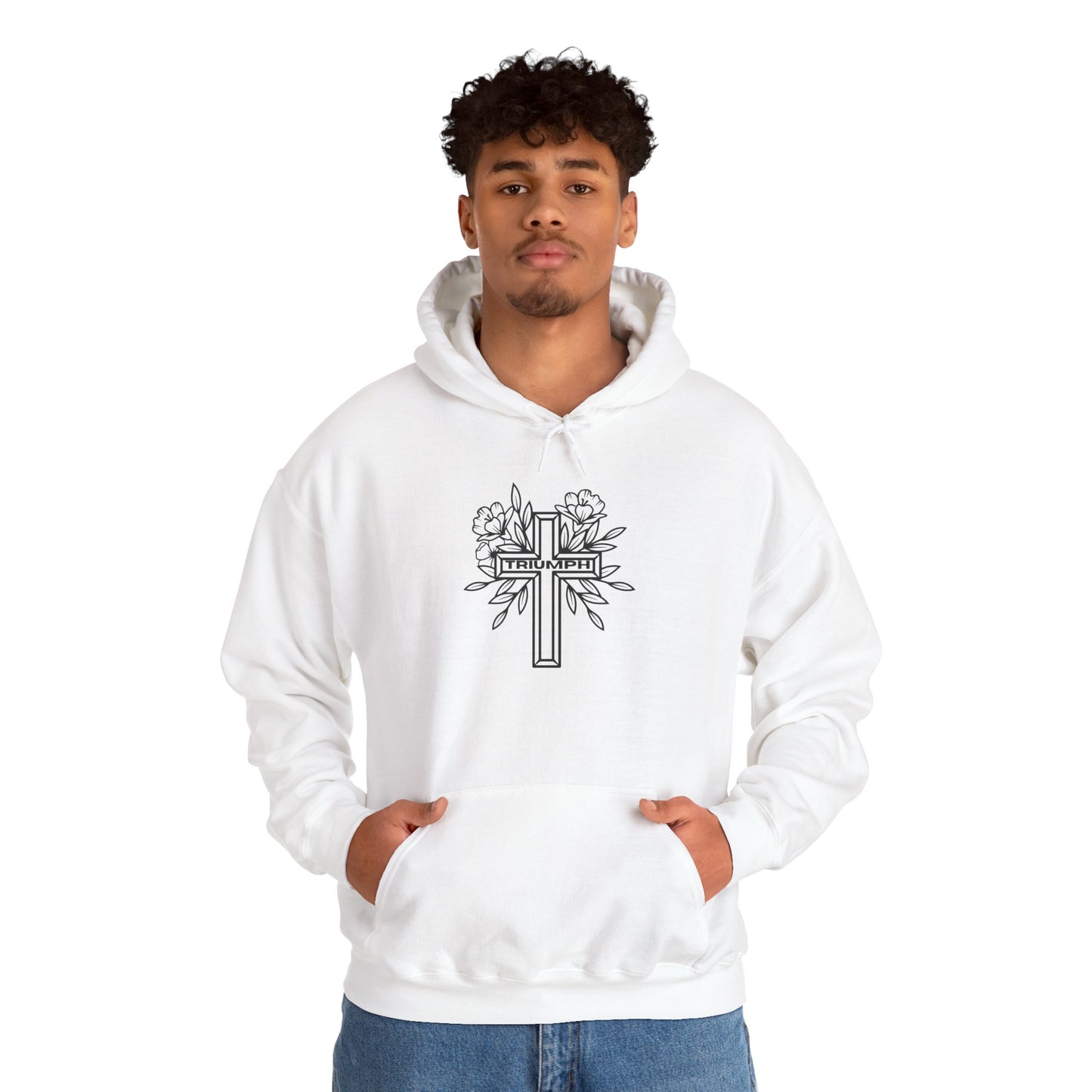 Triumph Jesus WHITE Hoodie V1