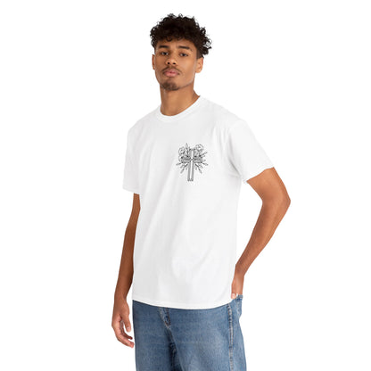 Triumph Cross WHITE Graphic Tee