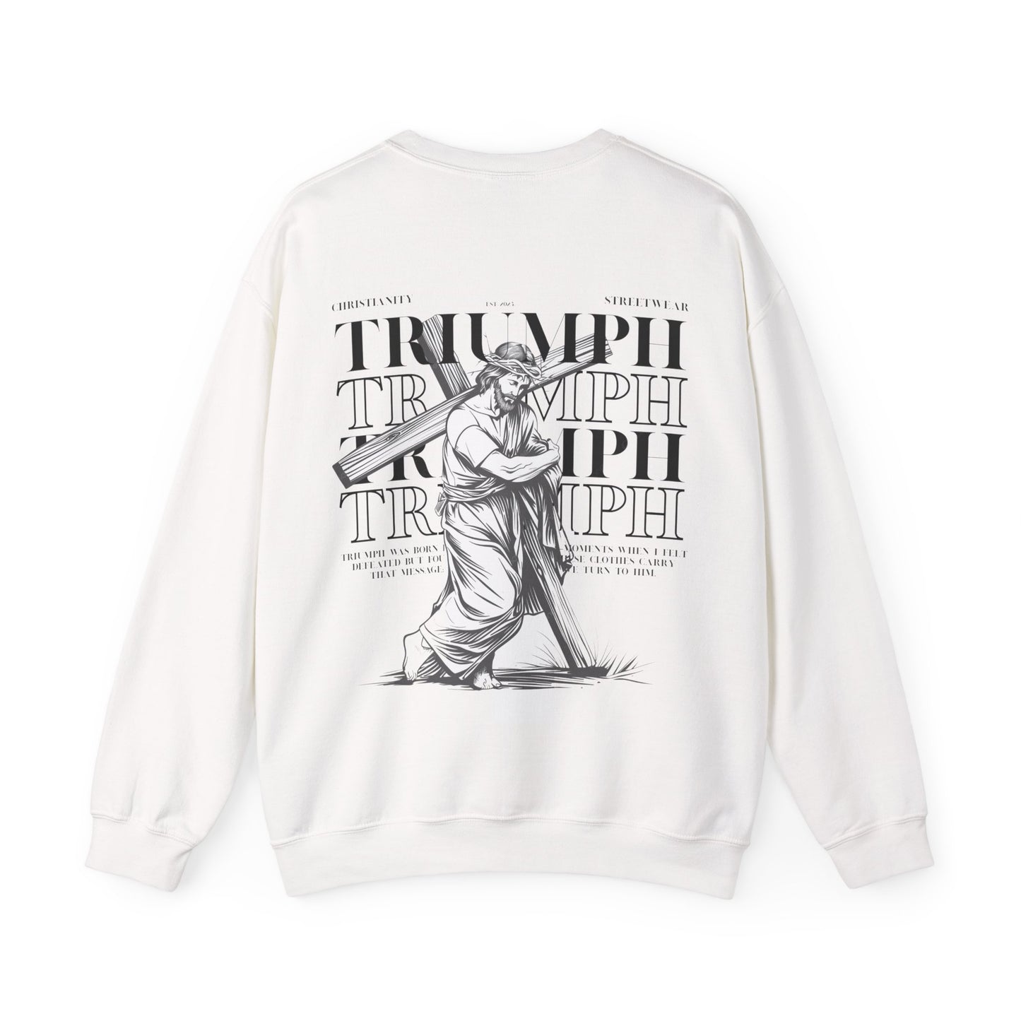 Religious Cross WHITE Crewneck Sweatshirt