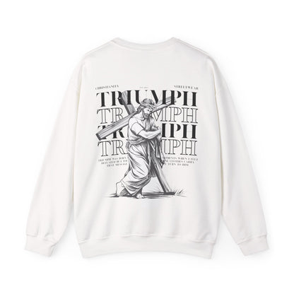 Religious Cross WHITE Crewneck Sweatshirt